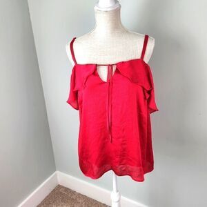 Torrid Women's Adjustable Spagetti Strap Front Ruffle Lined Top Size 00 Or M/L